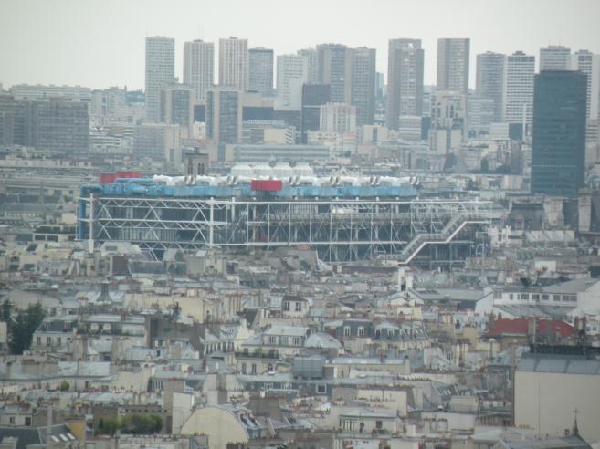  le Centre Pompidou, vu depuis Montmartre